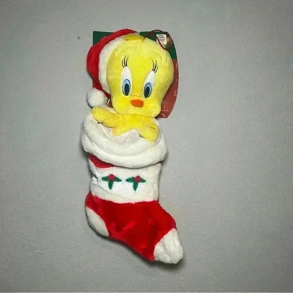Vintage Gemmy Tweety Bird Looney Tunes Talking Sings Stocking Christmas Holiday - Picture 1 of 4